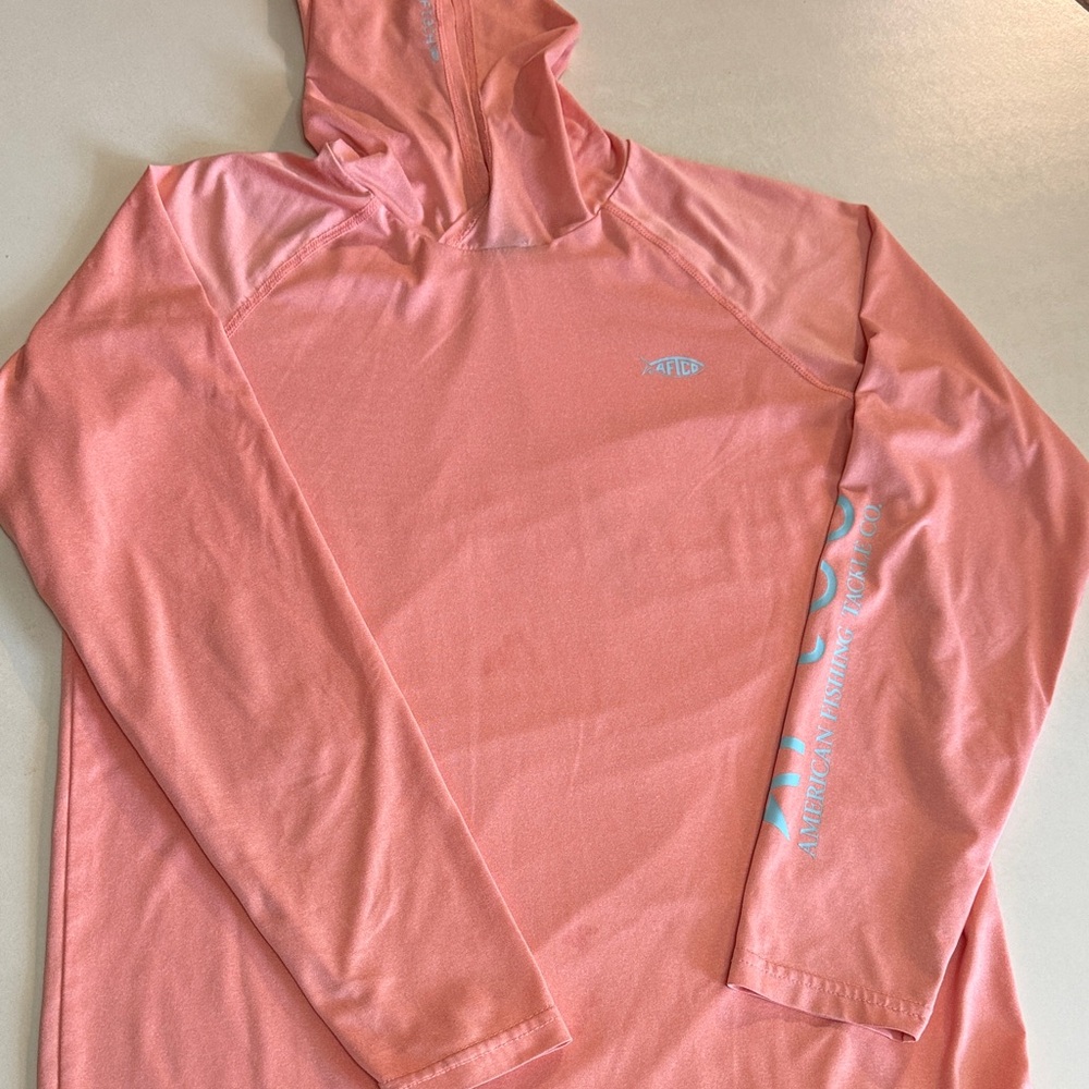 AFTCO Boy’s YXL Coral Hooded Long Sleeve Shirt